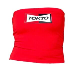 Red Tokyo crop top